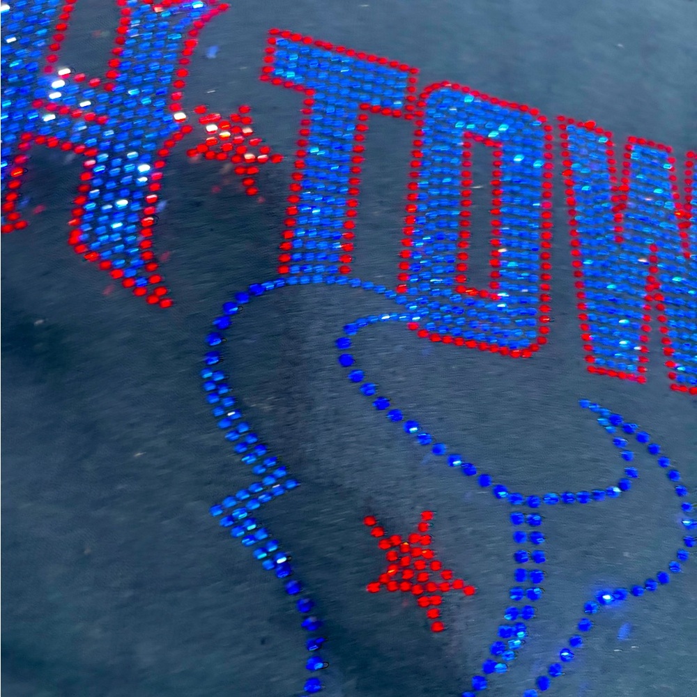 H-Town red and blue rhinestones sweatshirt
